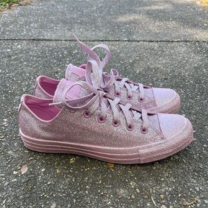 Converse Chuck Taylor all star pink glitter W 10